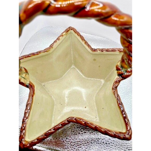 Canyon Ranch Collection Lone Star Hand Painted Ceramic Baskets Set of 2 - Picture 5 of 16